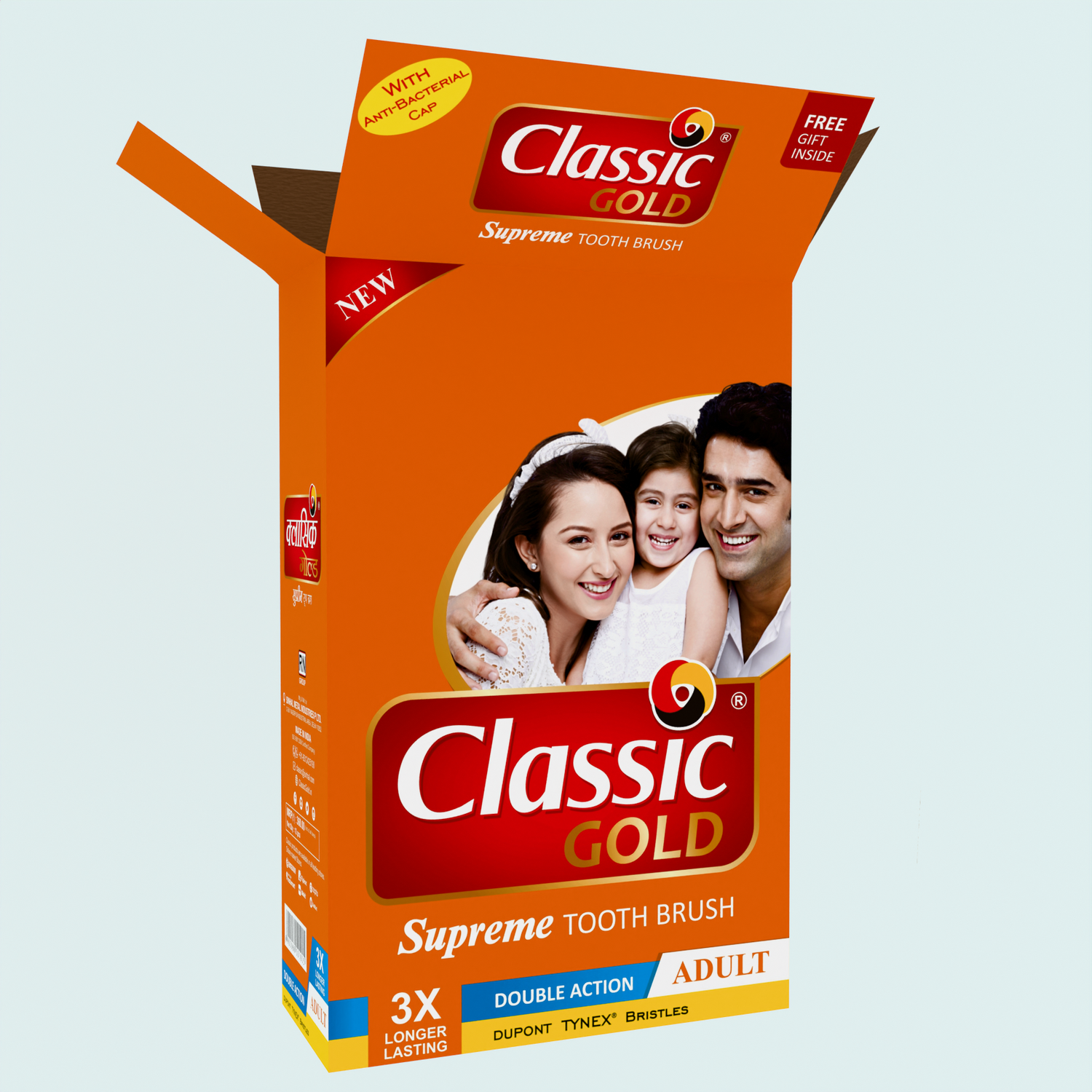 ClassicGold toothbrushes packaged in a dozen box.