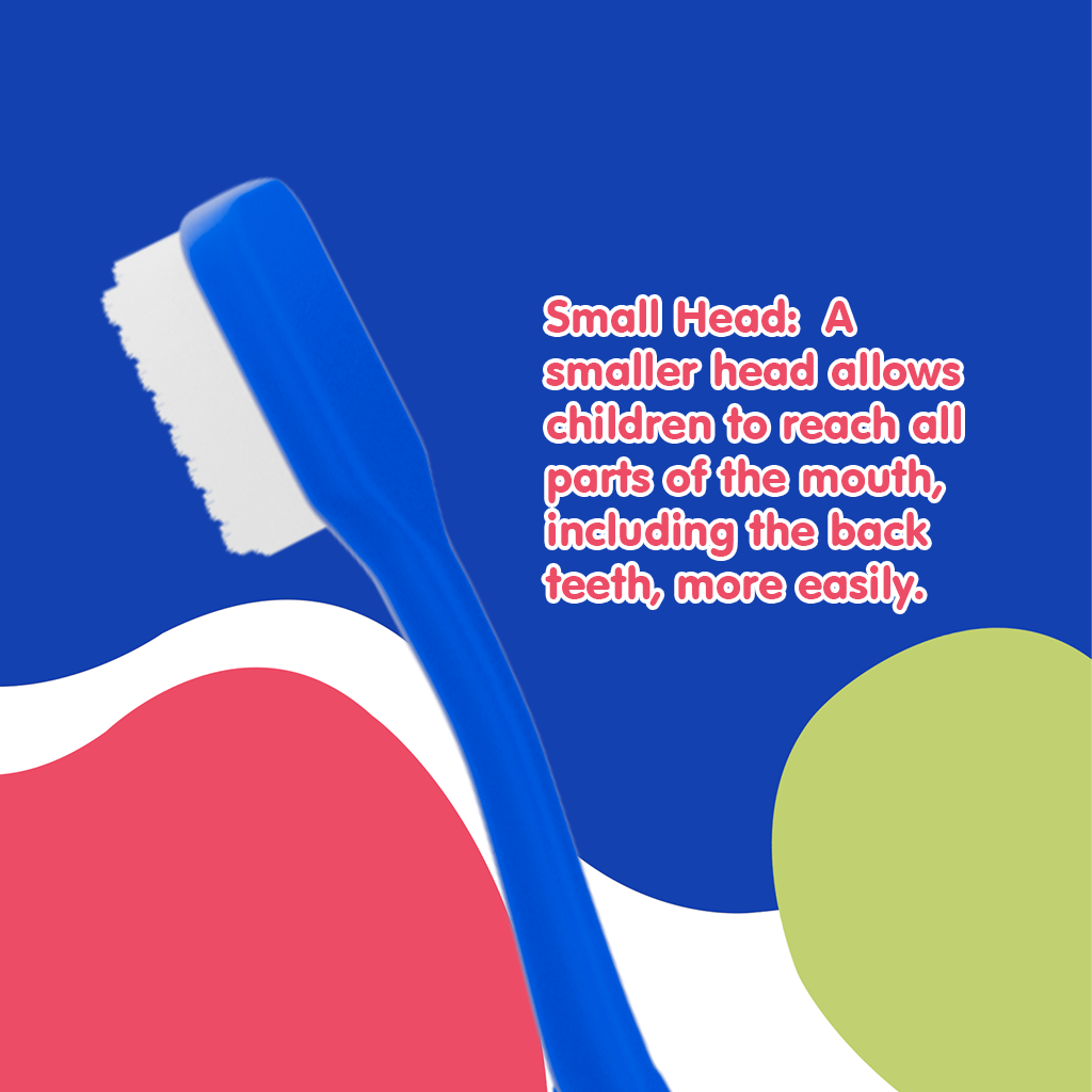 Junior Soft Manual Toothbrush For Little Champ With Double Action Premium Medium Sized Rectangular Head Bristles