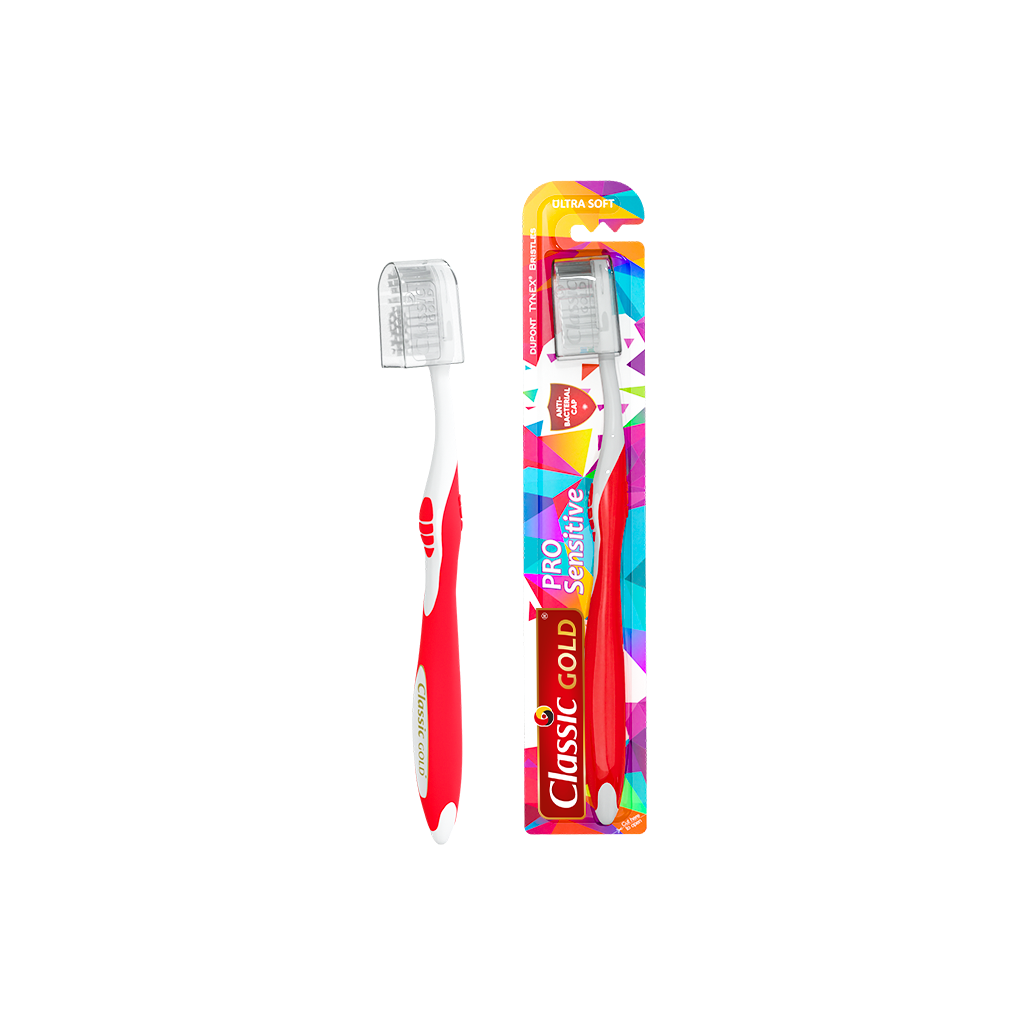 Adult Pro Sensitive Ultra Soft Manual Toothbrushes With Dupont Tynex Bristles For Super Caring Teeth,Multicolour