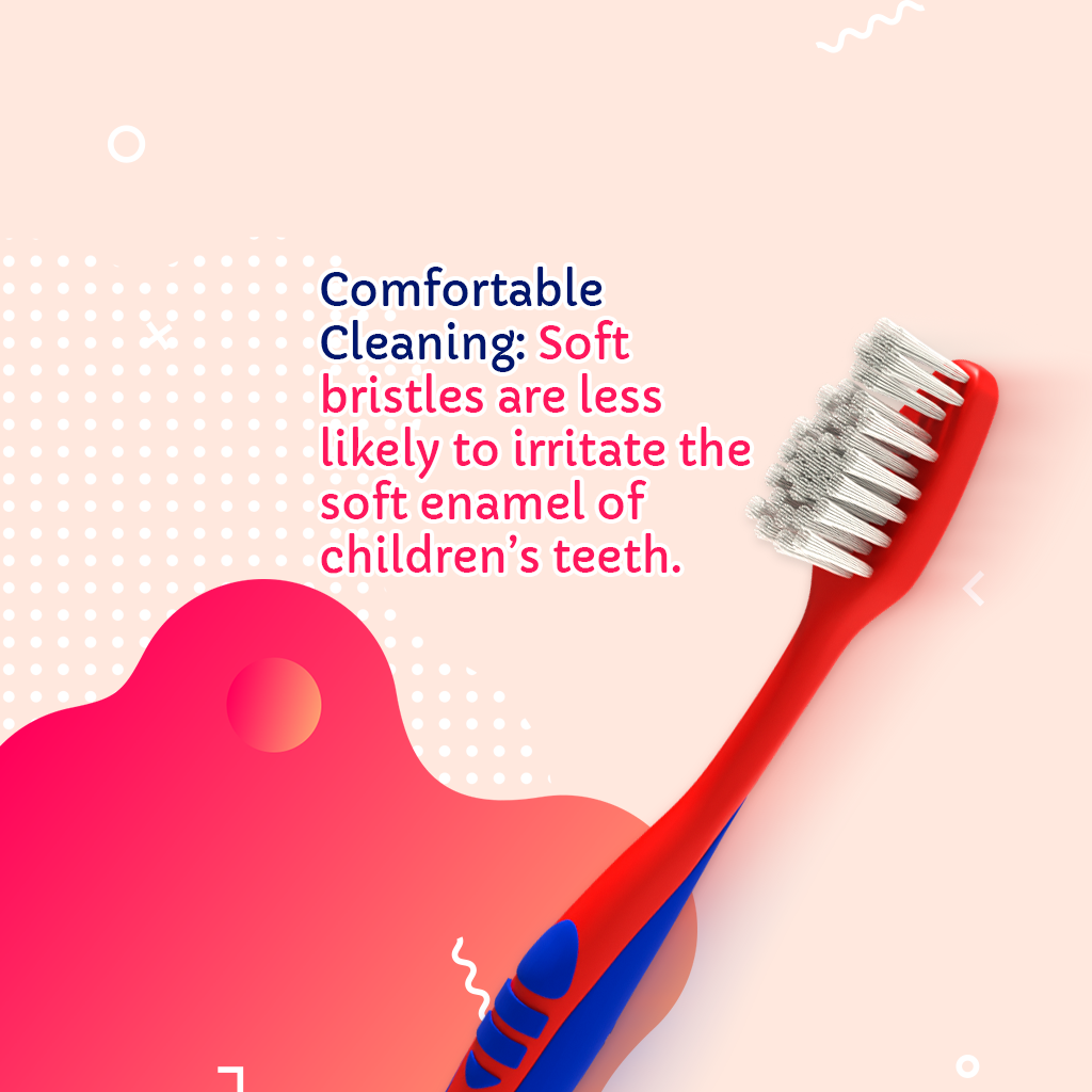 Manual Toothbrush for kids above 7 years Super Soft Profile Junior With Premium Dupont Bristles Specially For 8-11 Years Children
