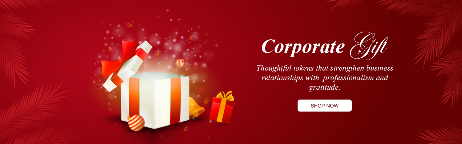 Corporate gift banner featuring customized products and exclusive offers for businesses.