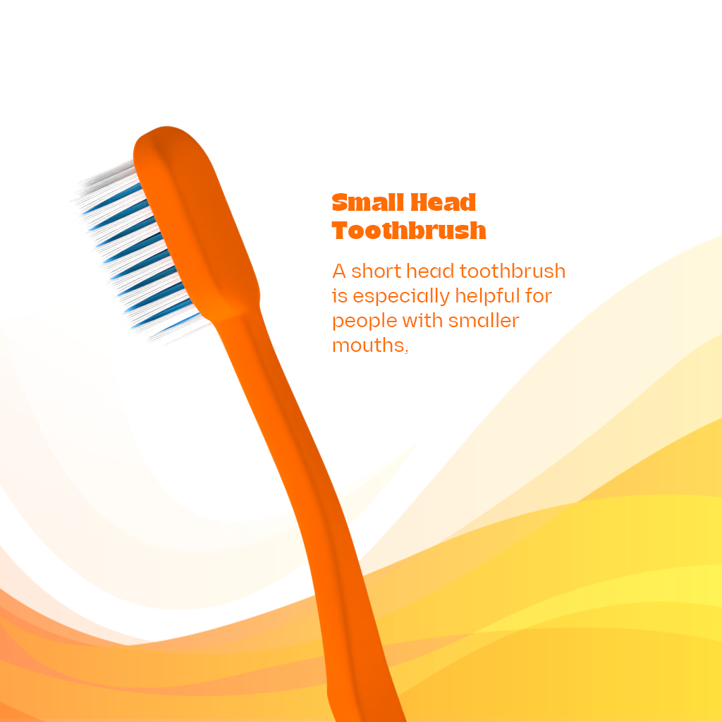 Sumo Medium Manual Toothbrush For Adults With Dupont Tynex Bristles And Anti Bacterial Crystal Clear Cap