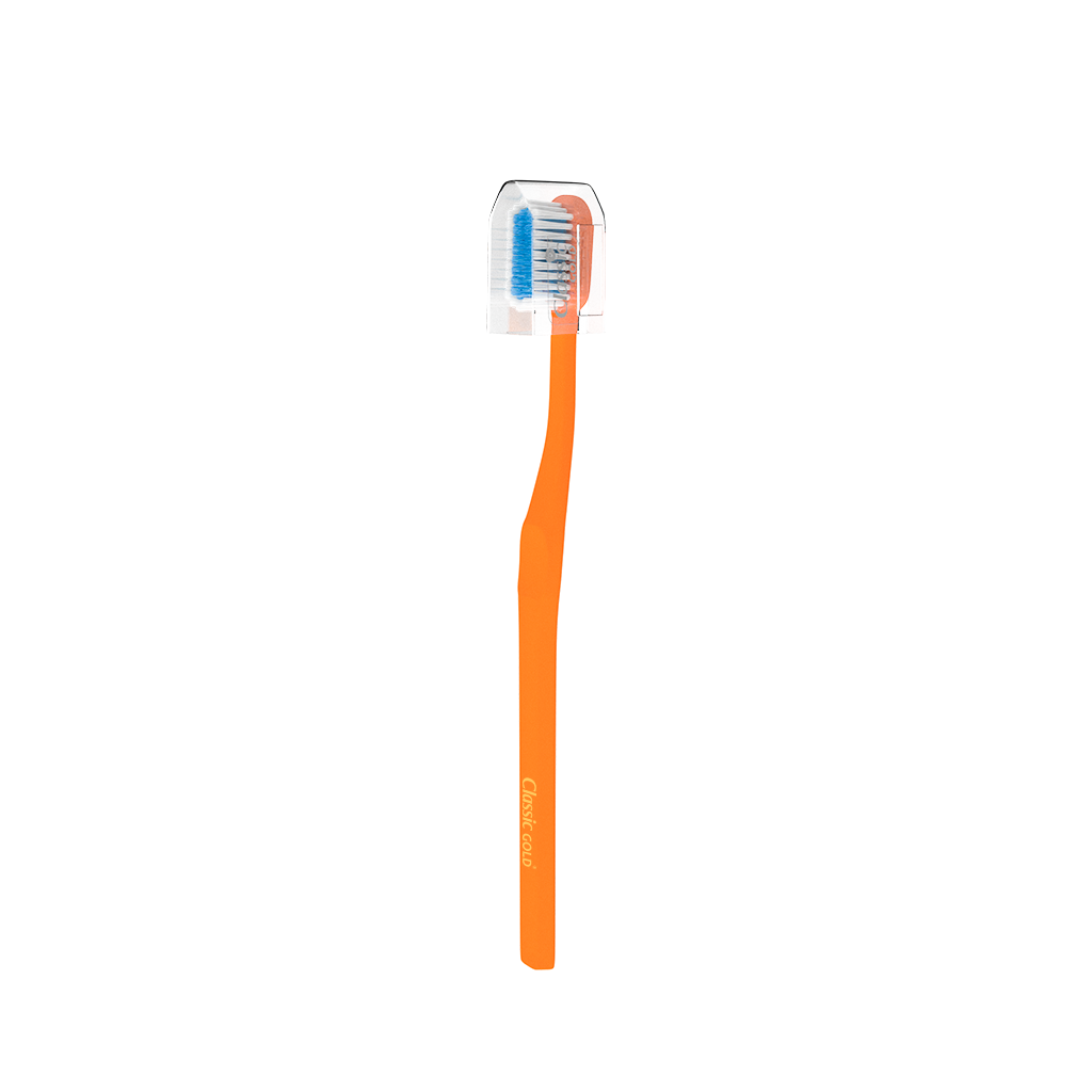 Sumo Medium Manual Toothbrush For Adults With Dupont Tynex Bristles And Anti Bacterial Crystal Clear Cap
