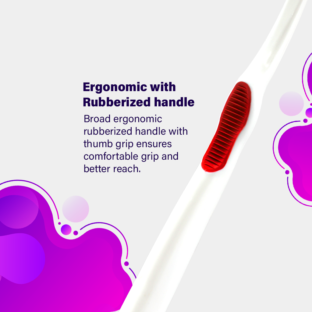 Ultra Soft Super Sensitive Manual Toothbrush For Adults With Premium Dupont Tynex Bristles