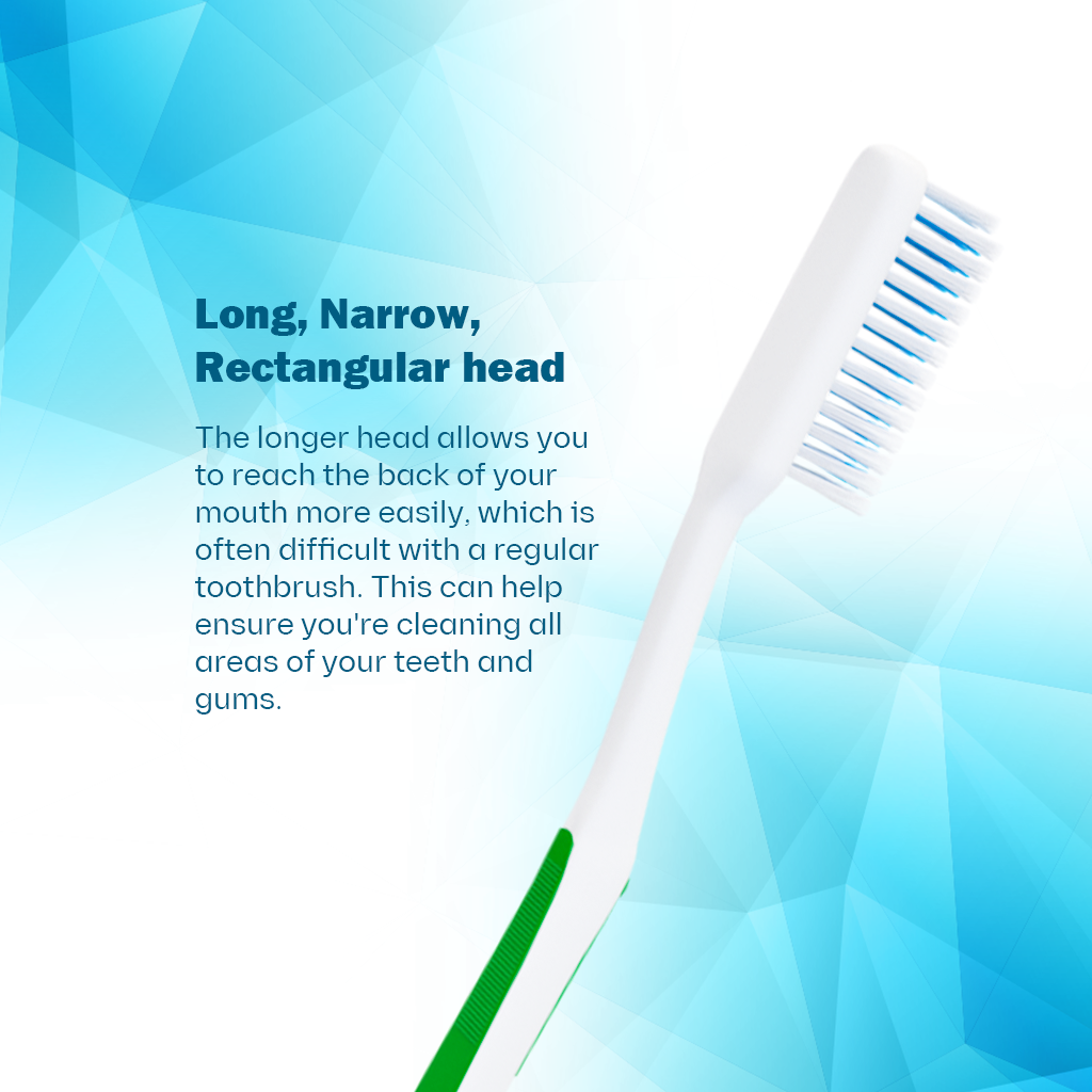 Plus Toothbrush For Adults With Premium Medium Dupont Tynex Bristles And Anti Bacterial Cap