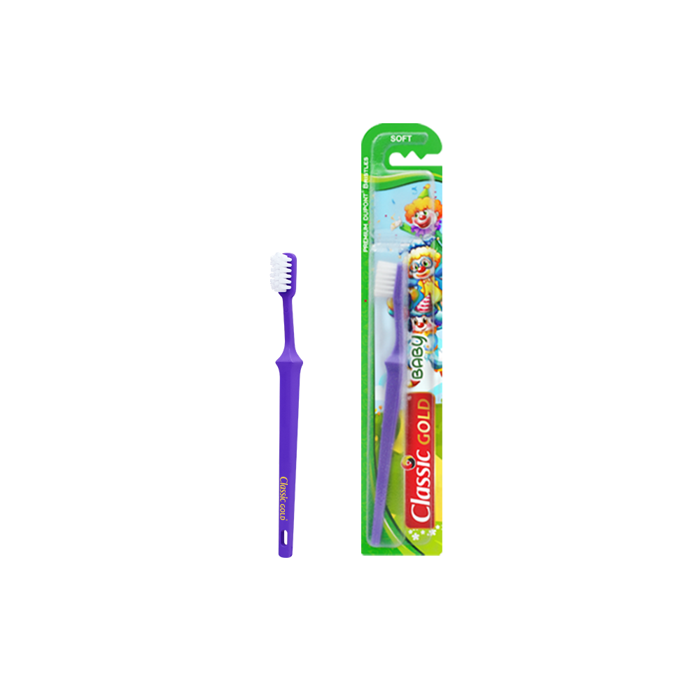 Classic GOLD Baby Soft Toothbrush With Premium Dupont Bristles Pack Of 24 Specially For 2-4 Years Babies