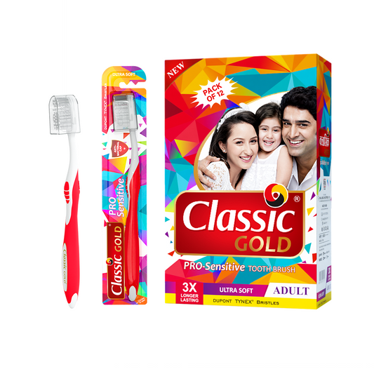 Adult Pro Sensitive Ultra Soft Manual Toothbrushes With Dupont Tynex Bristles For Super Caring Teeth,Multicolour