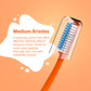 Supreme Manual Toothbrush For Adults With Anti Bacterial Crystal Clear Cap